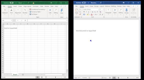 Excel and Word